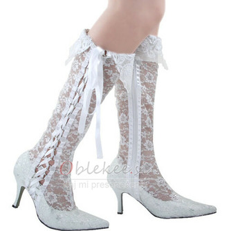 Modni seksi čipkasti votli čipkasti ženski čevlji poročni čipkasti čevlji - Stran 3