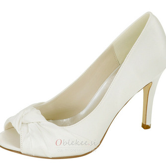 Poročni čevlji z ribjo glavo, saten poročni čevlji stiletto oblačila čevlji visoke kakovosti banket čevlji - Stran 2