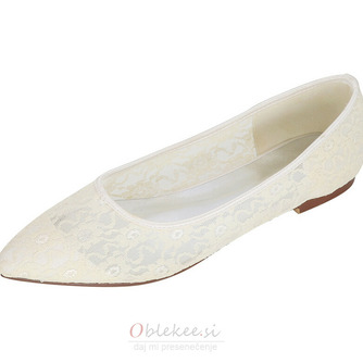 Prozorne votle čipke elegantne črpalke banket poročne ravne čevlje ženske - Stran 1