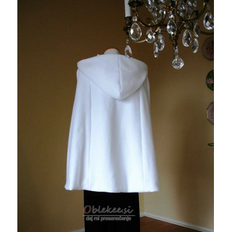 Poročni plašč s kapuco kratek poročni plašč Bridal Bolero Winter Wedding Cover Up - Stran 4