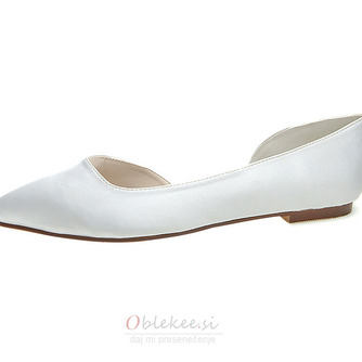 Čevlji s poudarjenimi čevlji iz satena z ravnimi čevlji za maturantski ženski čevlji - Stran 8