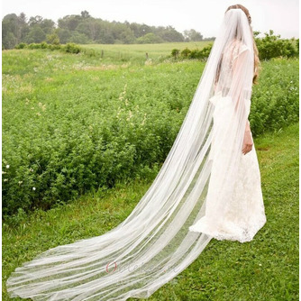 Dodatki za poročno obleko s preprosto belo golo tančico za poroko - Stran 1