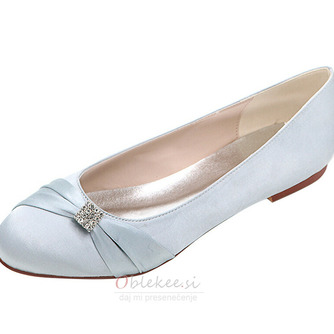 Ravni čevlji iz satena poročni čevlji za materinstvo poročni plus velikosti ravni čevlji - Stran 5