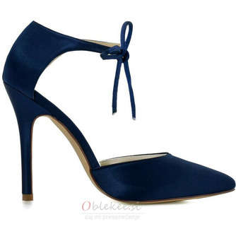 Saten poročni čevlji stiletto poročni čevlji velike velikosti banket obleko čevlji podplat - Stran 5