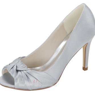 Poročni čevlji z ribjo glavo, saten poročni čevlji stiletto oblačila čevlji visoke kakovosti banket čevlji - Stran 4