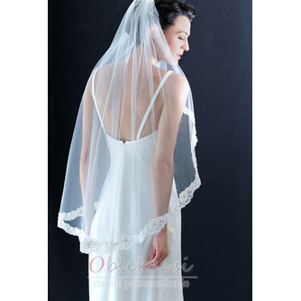 Poroka Veil Elegant Lace Kratka Z Comb jesenski Ivory - Stran 1