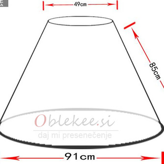 Poroka Petticoat Premer Standardna Nastavljiv poročna obleka Tri platišča - Stran 3