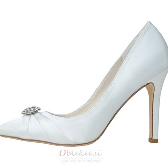 Novi čevlji z obročki iz nohtov iz satena so ženski poročni čevlji za neveste - Stran 3