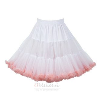 Rožnata spodnja krila iz puffy tila z elastičnim pasom, Princess Ballet Dance Pettiskirts Lolita Cosplay, Rainbow Cloud Short Tutu krilo 45 cm - Stran 5