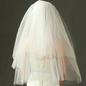 Poročna obleka preprosta tančica trda mreža puffer tančica kratka poročna tančica - Stran 4
