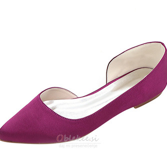 Čevlji s poudarjenimi čevlji iz satena z ravnimi čevlji za maturantski ženski čevlji - Stran 5