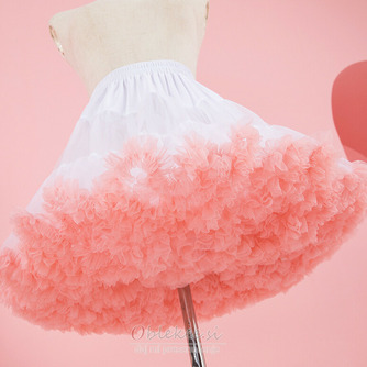 Rožnata spodnja krila iz puffy tila z elastičnim pasom, Princess Ballet Dance Pettiskirts Lolita Cosplay, Rainbow Cloud Short Tutu krilo 45 cm - Stran 1