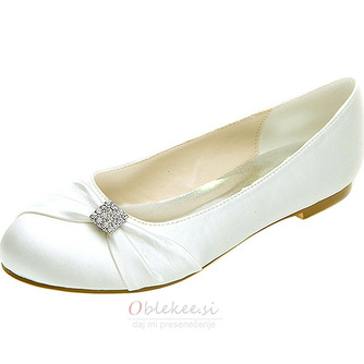Ravni čevlji iz satena poročni čevlji za materinstvo poročni plus velikosti ravni čevlji - Stran 2