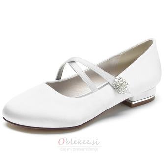 Poročni čevlji za balerine z okroglimi prsti, elegantni čevlji za poroko, dnevni poročni čevlji - Stran 1