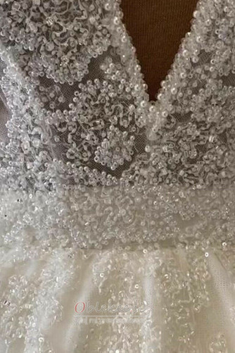 Zadrgo navzgor Formalno Beaded pas Dolžina tal Nevestin obleko - Stran 4