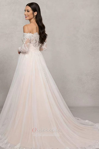 Čipke Vlakom kapelo Imperij Pomlad Dolgimi rokavi Poročne obleko - Stran 4