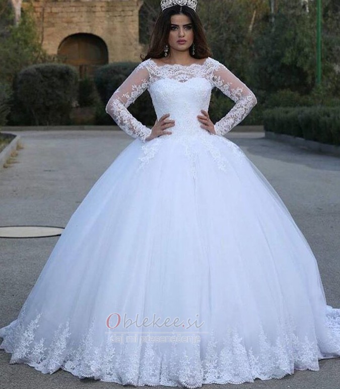 Klasična Dvorana Naravni pasu Peščena ura Dolg Poročne obleko Klasična Dvorana Naravni pasu Peščena ura Dolg Poročne obleko